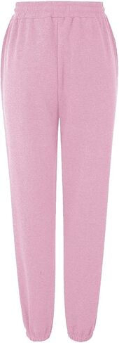 JiXiang Womens Baggy Sweatpant Joggers 2025 Cinch Bottom Casual High Waisted Pants Pocket Sport Workout Active Lounge Trouser in Saudi Arabia