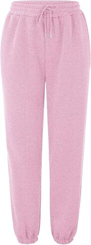JiXiang Womens Baggy Sweatpant Joggers 2025 Cinch Bottom Casual High Waisted Pants Pocket Sport Workout Active Lounge Trouser in Saudi Arabia