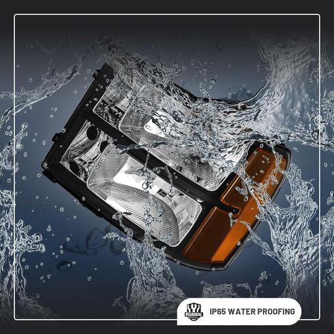 المصابيح الأمامية ث/مصابيح لـ 2007-2013 سيارة GMC موديل سييرا 1500/2007-2014 سييرا 2500 HD 3500 HD كشافات هالوجين بديلة للسائق وجانب الركاب in Kuwait