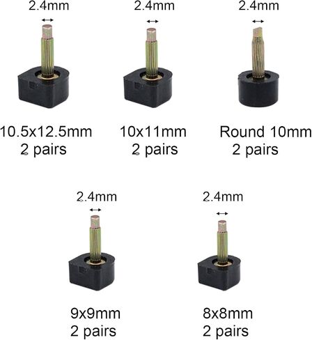 20 Pairs Women's High Heel Shoes Tips Pin Replacement with 6" Heel Pliers, 2 Color Each of 5 Different Sizes Round and Square Heel Repair Caps for Repairing Shoes in Saudi Arabia