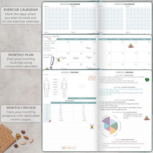 Clever Fox Meal Planner PRO – Weekly Meal Prep Journal with Grocery List & Weigh Loss Tracker – Diet, Fitness & Welness Log Book – Nutrition Diary Notebook – Lasts 12 Months, 7x10" (Rose Gold) in Kuwait