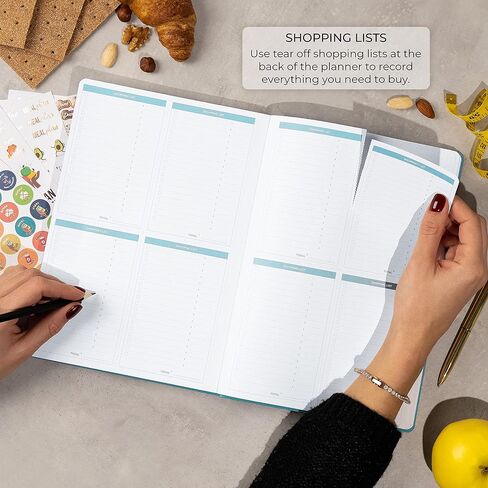 Clever Fox Meal Planner PRO – Weekly Meal Prep Journal with Grocery List & Weigh Loss Tracker – Diet, Fitness & Welness Log Book – Nutrition Diary Notebook – Lasts 12 Months, 7x10" (Rose Gold) in Kuwait