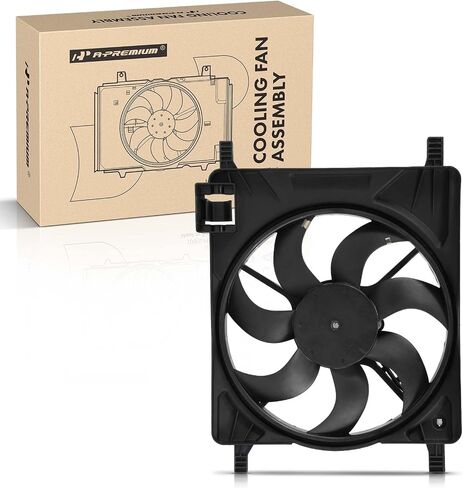 A-Premium Engine Radiator Cooling Fan Assembly Compatible with Select Chevrolet Models - Spark 2013 2014 2015 - Manual Transmission, Replace# 95942353 in Saudi Arabia