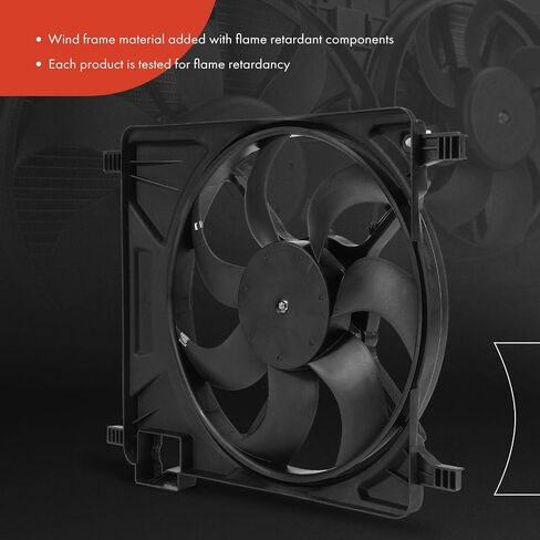 A-Premium Engine Radiator Cooling Fan Assembly Compatible with Select Chevrolet Models - Spark 2013 2014 2015 - Manual Transmission, Replace# 95942353 in Saudi Arabia