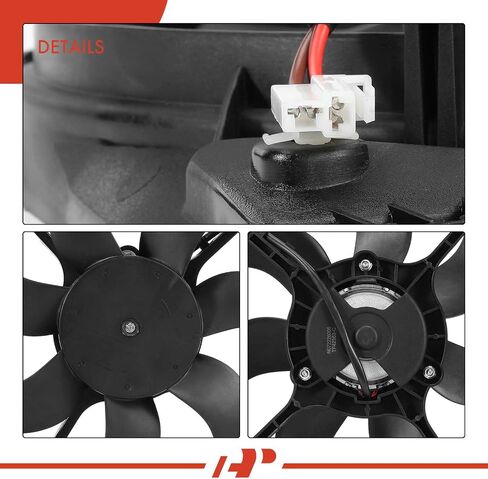 A-Premium Engine Radiator Cooling Fan Assembly Compatible with Select Chevrolet Models - Spark 2013 2014 2015 - Manual Transmission, Replace# 95942353 in Saudi Arabia