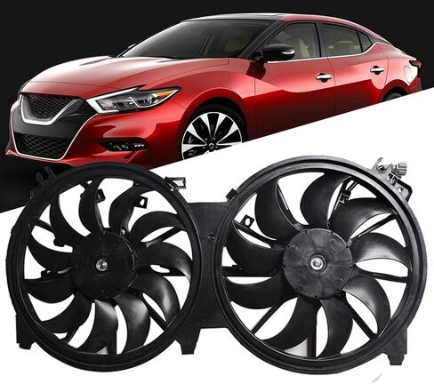 GXYWADY Radiator AC Condenser Dual Cooling Fan NI3115134 21481JA100 Replacement for 2007-2018 Altima Sedan, 2016-2021 Maxima in Saudi Arabia