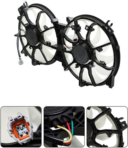 GXYWADY Radiator AC Condenser Dual Cooling Fan NI3115134 21481JA100 Replacement for 2007-2018 Altima Sedan, 2016-2021 Maxima in Saudi Arabia
