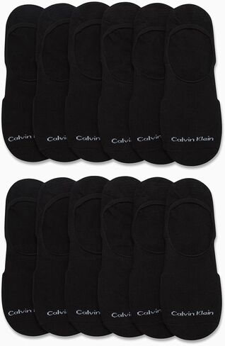 جوارب Calvin Klein الرجالية - 12 قطعة مبطنة غير قابلة للانزلاق بدون حذاء رياضي - جوارب منخفضة للغاية للرجال (7-12) in Saudi Arabia