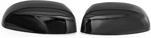 Pair Side Mirror Cover Caps Top Half for Chevrolet Silverado Tahoe Suburban GMC Sierra Yukon Xl 1500 2500 3500 HD Cadillac Escalade 2007 2008 2009 2010 2011 2012 2013 2014 (Glossy Black) in Kuwait