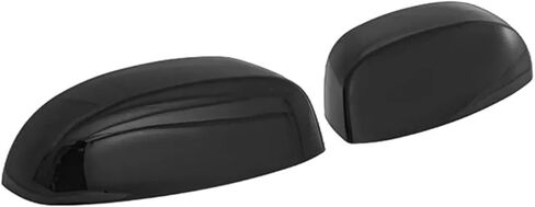Pair Side Mirror Cover Caps Top Half for Chevrolet Silverado Tahoe Suburban GMC Sierra Yukon Xl 1500 2500 3500 HD Cadillac Escalade 2007 2008 2009 2010 2011 2012 2013 2014 (Glossy Black) in Kuwait