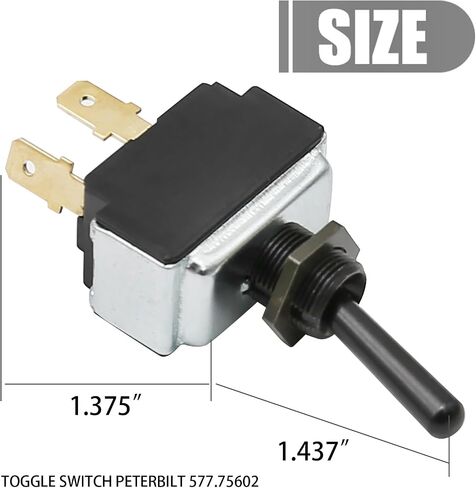 577.75602 Toggle Switch Replacement for Peterbilt Models 330 335 340 348 359 362 377 378 379 Replace 1603399 16-03399 8946K833 in Saudi Arabia