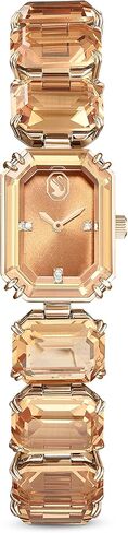 Swarovski Watch, Octagon Cut Crystal Bracelet Band, Brown, Champagne Gold-Tone Finish in Saudi Arabia