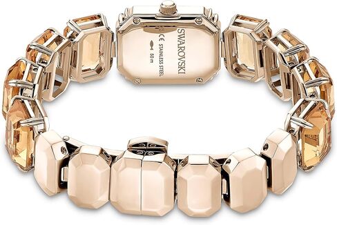 Swarovski Watch, Octagon Cut Crystal Bracelet Band, Brown, Champagne Gold-Tone Finish in Saudi Arabia