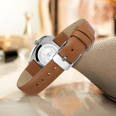 Creative Irregular Watches for Women, Stylish Vintage Analog Quartz Ladies Watches with Leather Strap, Simple Dial, Second Hand, Casual Wrist Watch in Kuwait