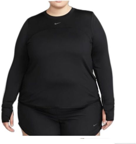 قميص الجري Nike Dri-FIT Swift Element UV للسيدات برقبة دائرية أسود مقاس 3XL in Saudi Arabia