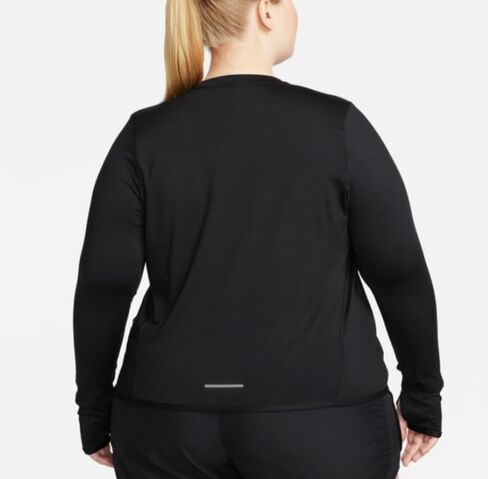 قميص الجري Nike Dri-FIT Swift Element UV للسيدات برقبة دائرية أسود مقاس 3XL in Saudi Arabia
