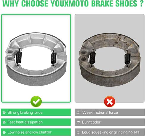 Youxmoto Front Brake Pads Rear Shoes Drum Fit for Honda Shadow Spirit VT750 DC 2001-2014/ VT750 Aero 2004-2015/ for Shadow Phantom VT 750 C2B 2010-2022/ VT1100C Shadow Spirit in Saudi Arabia