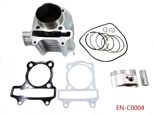 57mm Engine Cylinder w/Head Gasket and Piston Set for 150cc GY6 4 Stroke Scooter Moped 157QMJ Sunl Roketa Peace JCL in Saudi Arabia