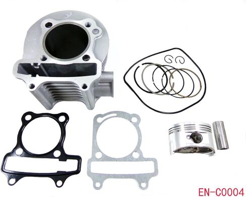 57mm Engine Cylinder w/Head Gasket and Piston Set for 150cc GY6 4 Stroke Scooter Moped 157QMJ Sunl Roketa Peace JCL in Saudi Arabia