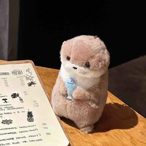 كارتون لطيف ثعالب الماء أفخم دمية مع سلسلة الإبداعية Kawaii Keyrings معلقة قلادة مجوهرات حقيبة المحفظة السحر in Saudi Arabia