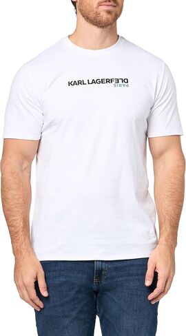 تي شيرت KARL LAGERFELD للرجال بأكمام قصيرة وشعار كارل in Saudi Arabia