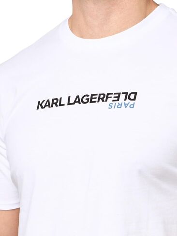 تي شيرت KARL LAGERFELD للرجال بأكمام قصيرة وشعار كارل in Saudi Arabia