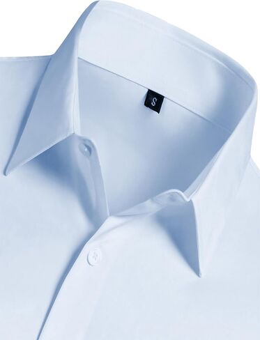 Men's Athletic Slim Fit Long Sleeve Button Down Shirts for Gym Business Casual Stretch Tops Breathable Solid Dress Shirts in Saudi Arabia