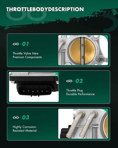 مجموعة جسم الخانق، SCITOO متوافقة مع Honda for Accord LX EX 2.4L 2006 2007، لهوندا Civic 2.0L 2007-2011، لهوندا Element EX LX 2.4L 2007-2011، لهوندا CR-V 2.4L 2007-2009 16400RAAA61 in Saudi Arabia