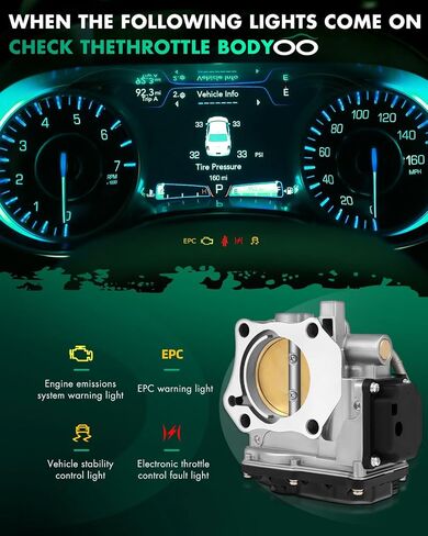 مجموعة جسم الخانق، SCITOO متوافقة مع Honda for Accord LX EX 2.4L 2006 2007، لهوندا Civic 2.0L 2007-2011، لهوندا Element EX LX 2.4L 2007-2011، لهوندا CR-V 2.4L 2007-2009 16400RAAA61 in Saudi Arabia