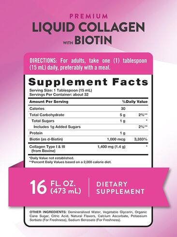 Nature's Truth Liquid Collagen | 16 oz | with Biotin | Beauty Formula | Berry Flavor | Non-GMO & Gluten Free Supplement in Saudi Arabia