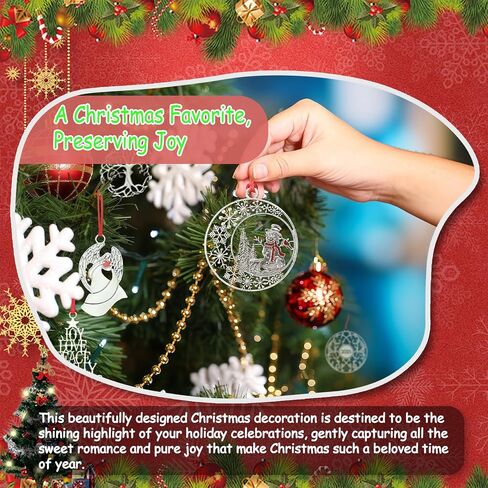 Christmas Ornaments 2025, Solid Pewter Christmas Tree Ornaments Handcrafted Pewter Xmas Pendants Decoration DIY Festive Home Hanging Ornaments for Christmas Trees Winter Decor in Saudi Arabia