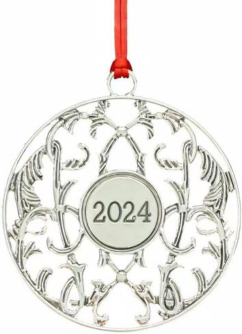 Christmas Ornaments 2025, Solid Pewter Christmas Tree Ornaments Handcrafted Pewter Xmas Pendants Decoration DIY Festive Home Hanging Ornaments for Christmas Trees Winter Decor in Saudi Arabia