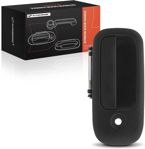 A-Premium Exterior Door Handle Front Left Driver Side - Compatible with 1996-2009 Chevy Express & GMC Savana 1500 2500 3500 4500 Van - Textured Black, w/Key Hole in Saudi Arabia