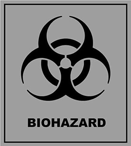 BIOHAZARD Danger Warning Sign Sticker Decal – Green in Saudi Arabia