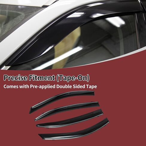 Window Deflectors for Nissan Altima 2007-2012 Side Window Vent Visors Black Reinforced Acrylic 4 Pcs in Saudi Arabia
