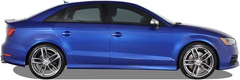 SlickMod كروم حذف تراكب الفينيل المعتم لسيارة 2014 2020 Audi A3 S3 نافذة الكسوة الساتان الأسود in Saudi Arabia