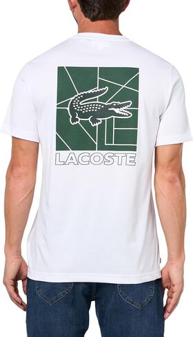 تي شيرت رجالي من Lacoste برقبة دائرية وأكمام قصيرة ومقاس عادي in Saudi Arabia