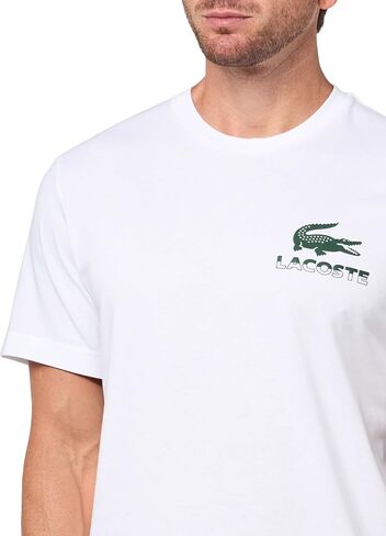 تي شيرت رجالي من Lacoste برقبة دائرية وأكمام قصيرة ومقاس عادي in Saudi Arabia