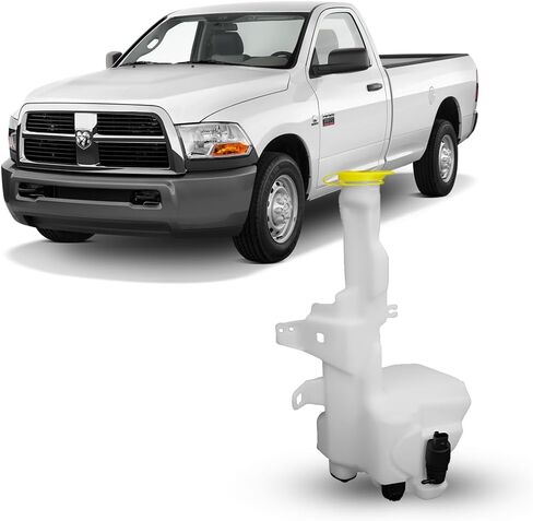 FITRITE AUTO PARTS New Windshield Washer Reservoir Assembly For 2010-2013 RAM 2500, 3500 Pickup, For 6.7l Diesel, With Pump, Cap and Sensor CH1288199 5182304AG in Saudi Arabia