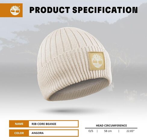 قبعة صغيرة مضلعة للسيدات من Timberland - قبعة شتوية محبوكة ناعمة، مقاس قابل للتمدد، نسيج مضلع، أساور قابلة للطي للطقس البارد in Saudi Arabia