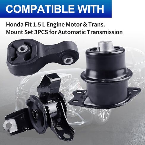 Engine Motor Mounts Set - Compatible with 2007 2008 Honda Fit L4 1.5L Manual Transmission, Replace# A4541 AM500 A4552 A4538, Set of 4 in Saudi Arabia
