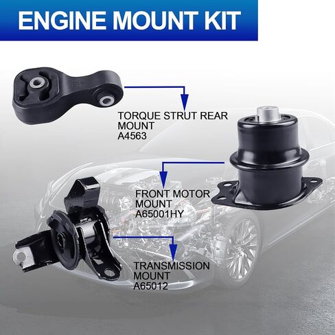 Engine Motor Mounts Set - Compatible with 2007 2008 Honda Fit L4 1.5L Manual Transmission, Replace# A4541 AM500 A4552 A4538, Set of 4 in Saudi Arabia