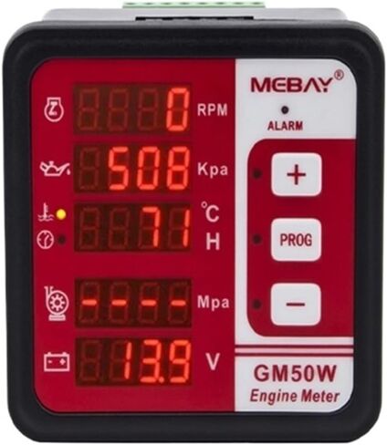 GM50W شاشة ديجيتال متعددة الوظائف لضغط زيت المحرك وسرعة التحكم في درجة حرارة الماء ولوحة القيادة (واجهة GM50WR 485) in Kuwait