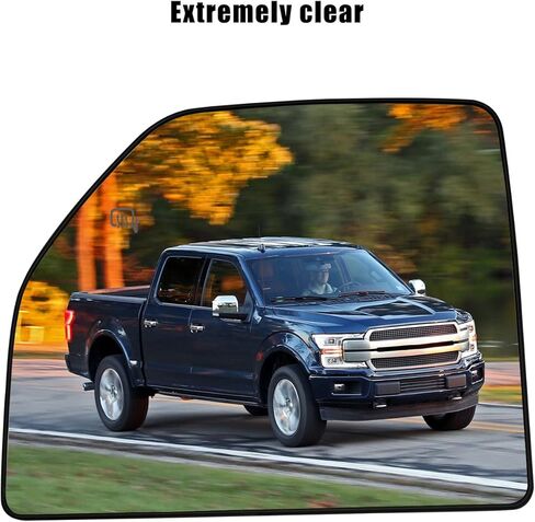 استبدال زجاج مرآة السحب الجانبي للركاب FL3Z17K707F مناسب لشاحنة Ford F150 2015-2020 F250 F350 F450 F550 Super Duty Truck 2017-2019، زجاج مرآة ساخن يمين in Saudi Arabia