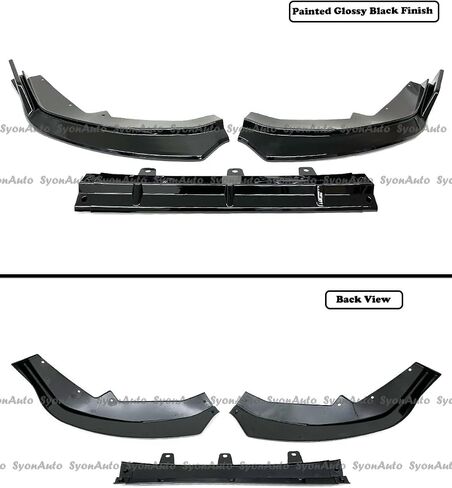 يناسب 2024+ نيسان سنترا Gloss Black V Style المصد الأمامي طقم مقسم الشفاه 3PCS ABS in Saudi Arabia