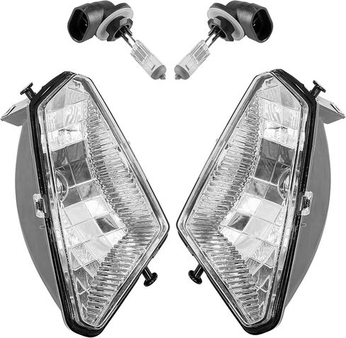 Caltric Left And Right Headlight with Bulb Compatible with Polaris Sportsman 450 4X4 2006-2007 in Saudi Arabia