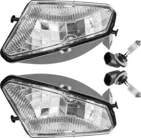 Caltric Left And Right Headlight with Bulb Compatible with Polaris Sportsman 450 4X4 2006-2007 in Saudi Arabia