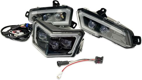Polaris Sportsman 450/570 850/1000 طقم هالو LED ومصابيح أمامية سوداء 2413432 in Saudi Arabia