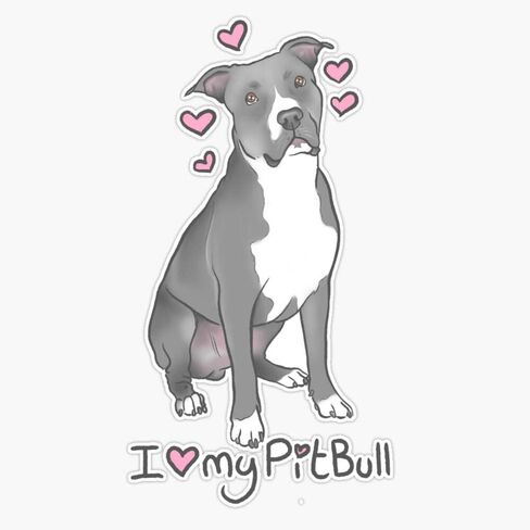 MAGNET Pitbull (أنثى) ملصق مغناطيسي من الفينيل مقاوم للماء ملصق مغناطيسي للسيارة 5" in Saudi Arabia