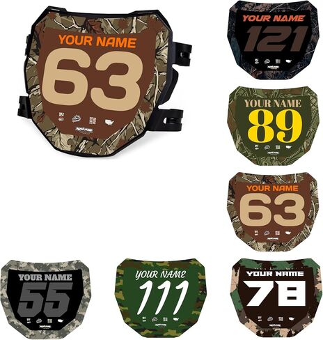Custom ODI DH Electric Bike Number Plate Decal - Personalized Racing Graphics with Your Name & Number, Surron Multicolored Eye-catching Plate Design Decals. in Saudi Arabia